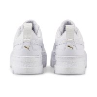 PUMA Mayze Lth Jr סניקרס פומה פלטפורמה נשים צבע לבן לוגו זהב