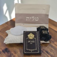 סט טלית ותפילין בהמה דקה מהודר כיסויים דמוי עור איכותיים
