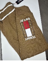 חליפת טרנינג קפה סווצר קפוצון + מכנס פוטר Tommy jeans