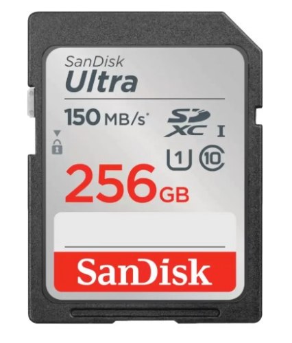 כרטיס זיכרון SanDisk Ultra SD 150MB/S 256GB