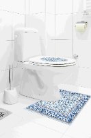 עיצוב איזור האסלה – מדבקה (39 ₪) שטיחון (88 ₪) סט (119 ₪) כחול קריסטלי  TIVA DESIGN