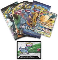קלפי פוקימון Pokemon TCG Tag Team Tin EEVEE & SNORLAX GX 4 Booster Packs