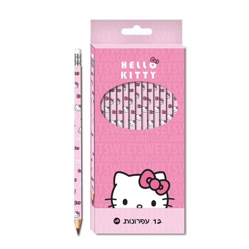 פלפוט -  סט 12 עפרונות הלו קיטי  142879- HELLO KITTY