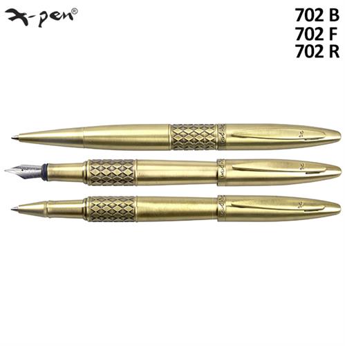 עט  מתכת "אמפייר" בגימור זהב מט +משבצות  X-Pen EMPIRE דגם XP-702