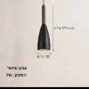 אבן שחורה משולב דמוי עץ כהה - מנורת תליייה נברשת בחיפוי אבן טבעית LampStone