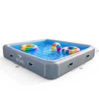 בריכת PVC מרובעת SCORE גודל 3x3x0.5 מ' עם כיסוי ואביזרים