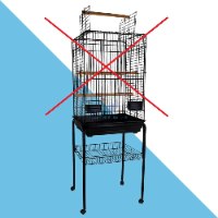 עגלה לכלוב האכלת יד בצבע שחור 42X42 ס"מ