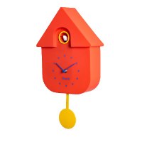שעון מטוטלת קוקייה עם מנגנון שקט Cuckoo Clock – אדום - מארז לא מושלם