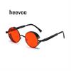 שחור אדום - משקפי שמש עגולות heevoo