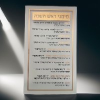 מעמד פרספקס עם 6 ברכות לראש השנה