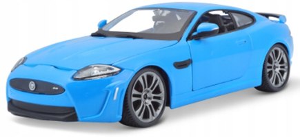 דגם מכונית בוראגו יגואר כחול Bburago Jaguar XKR-S 1/24