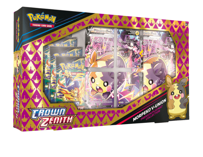 Pokemon TCG:Crown Zenith Morpeko V Union Premium Collection Box Set קלפי פוקימון מקוריים מארז וי