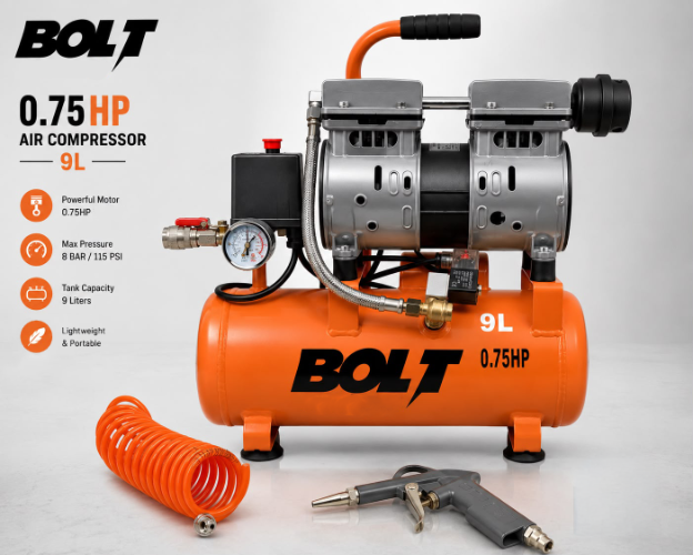 קומפרסור BOLT + אקדח אוויר וצינור במתנה!