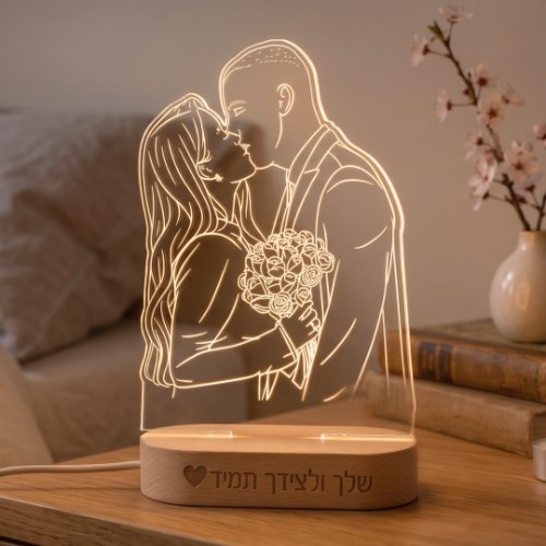 מנורת ציור מאוירת בהזמנה אישית