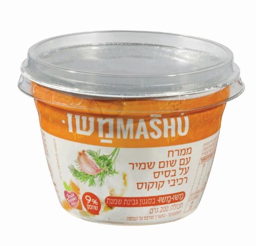 ממרח שום שמיר על בסיס קוקוס 9% שומן 200 גרם - משומשו