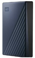 כונן קשיח חיצוני צבע כחול Western Digital My Passport Ultra 6TB USB-C – המכשיר הכחול מונח בזווית