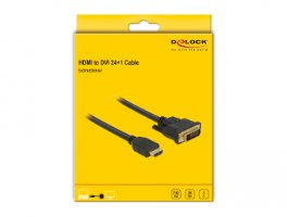 כבל מסך Delock Cable HDMI Male To DVI 24+1 Male 10 m