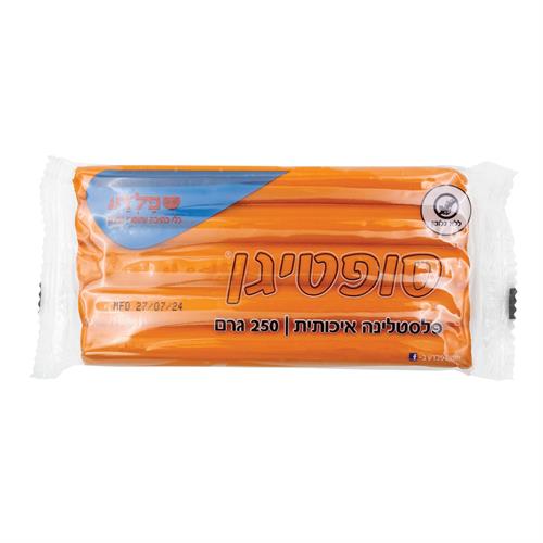 פלסטלינה איכותית 250 גרם כתום - סופטיגן