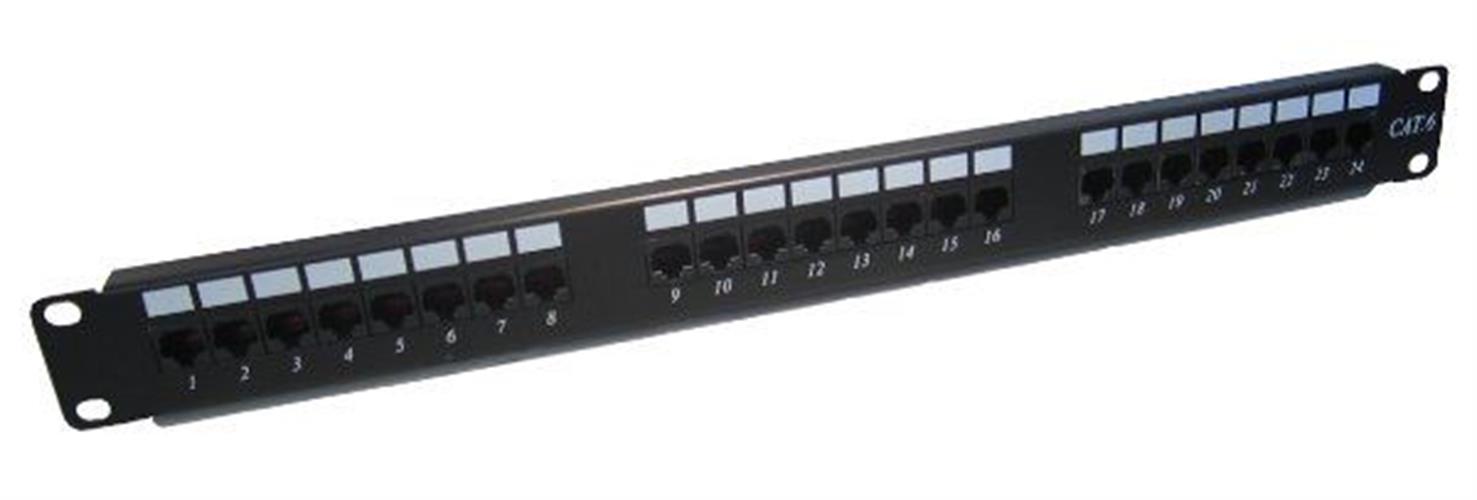 פנל 24 מחברים RJ-45 CAT 6A