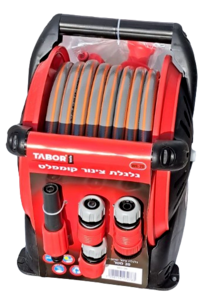 גלגלת השקייה צינור 20 מטר +אביזרים דגם WG20 תבור TABOR