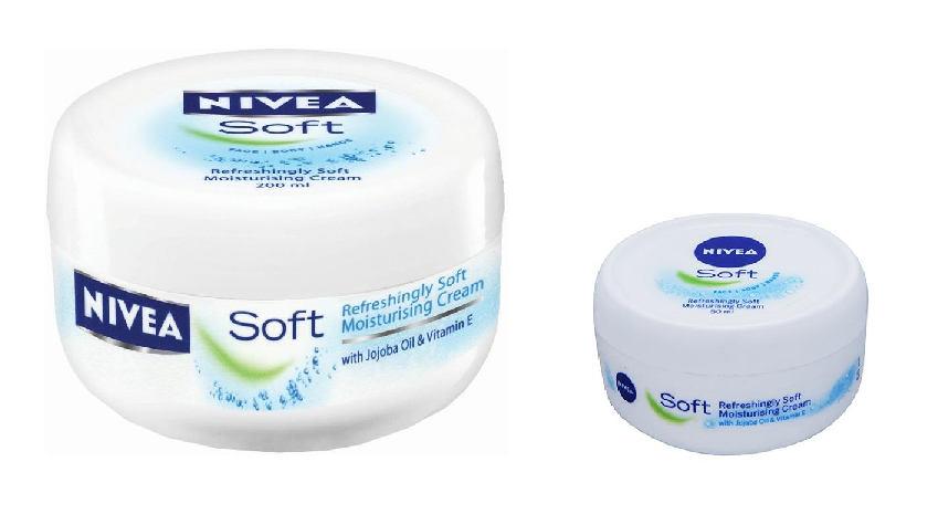 Nivea Soft קרם לחות רב שימושי במרקם עדין 200מ"ל + 50מ"ל במתנה