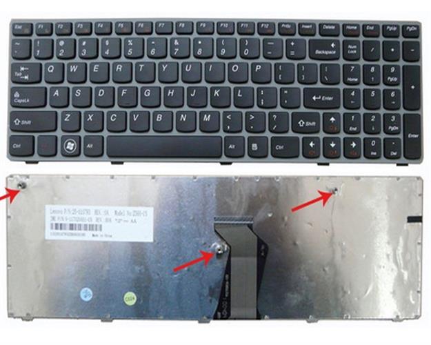 מקלדת להחלפה במחשב נייד לנובו Lenovo IdeaPad Z560 Keyboard 25-010793, V-117020AS1, V-117020AS1-US