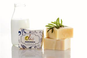 סבון קסטילי חלב עיזים לעור רגיש בריח עדין של לבנדר