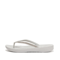 FITFLOP | פיטפלופ - Fitflop Sparkle Classic Iqushion Quiet Grey פיט פלופ כפכפי נשים אצבע כסוף קריסטל