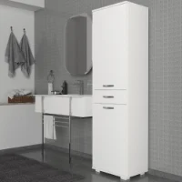 ארון שרות רב תכליתי למטבח ואמבטיה ארוויס עם סל כביסה מובנה בגוון לבן או שחור