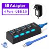 מתג 4 יציאות - מתג 4/7 יציאות חיבור USB3.0 עם ספק כוח