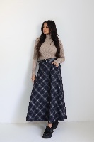 חצאית גולי משבצות כחול