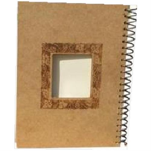 ספר אורחים A5 ספירלה MDF 50 דפי שמנת 110 גרם N