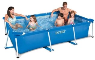 בריכת עמודים מלבנית כחולה | 260X160X65 סמ| מקט 28271| INTEX | קפיץ קפוץ