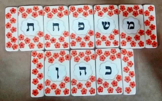 אותיות ומספרים להרכבת שלט לדלת-פרחים