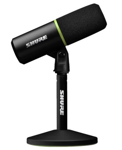 מיקרופון שולחני Shure MV6 לגיימינג עם Auto Level ויציאת אוזניות