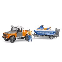 ברודר - ג'יפ לנד רובר ואופנוע ים ונהג - 02599 Bruder Jeep Land Rover