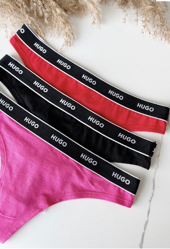 מארז 3 חוטיני צבעוני HUGO BOSS