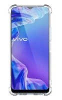 כיסוי שקוף עבור Miracase Vivo Y21/Y33 – מולבש על טלפון סלולרי עם מסך דולק ורקע צבעוני