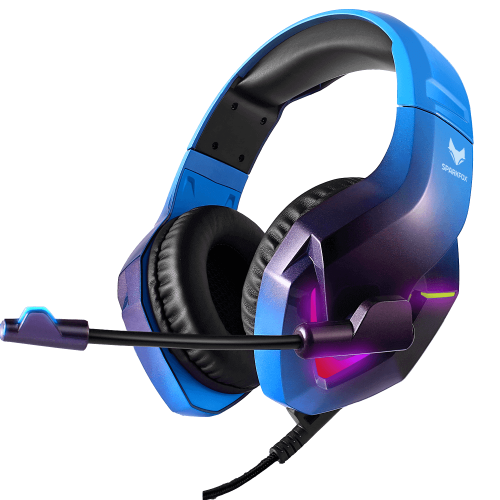אוזניות גיימינג Sparkfox H1 עם תאורת RGB