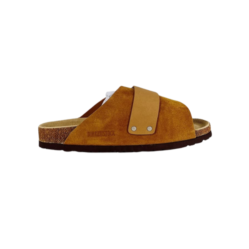 Birkenstock Kyoto Suede Leather Sandals in Mink / Camel