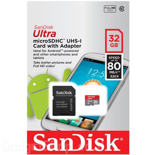 כרטיס זיכרון Sandisk 32GB – מהיר ואמין לכל המכשירים