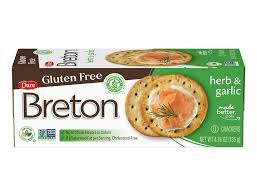 קרקר עם עשבי תיבול ושום ללא גלוטן Breton