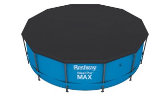 כיסוי לבריכה עגולה מסגרת אפור כהה| 366 קוטר |PVC|  BESTWAY | מקט 58037| קפיץ קפוץ