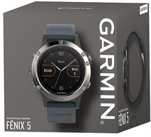 Garmin Fenix 5 Silver with granite blue band