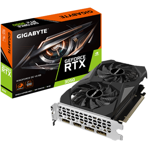 כרטיס מסך Gigabyte RTX 3050 Windforce 2 OC V2 6GB