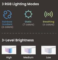 Lumi NeoGlow STB37-03 monitor stand עם תאורת RGB משתנה לשלושה מצבים
