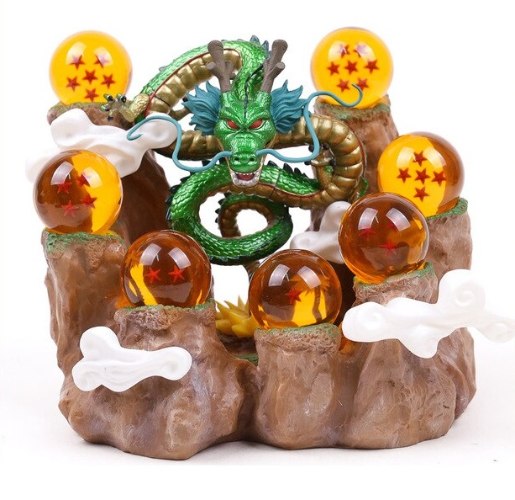 דרגון בול זי 7 כדורים ודרקון סט אספנים Shenron Mount Stand + 7 Crystal Balls Collectible Model