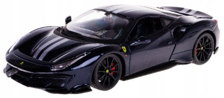 דגם מכונית בוראגו פרארי פיסטה כחול Bburago Ferrari 488 Pista 1/24