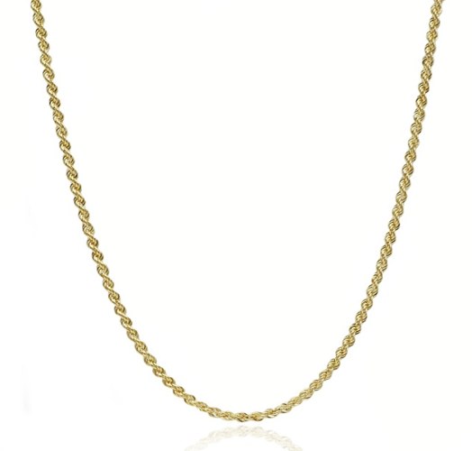 שרשרת זהב חבל - עובי 3.1 מ"מ 45-50 ס"מ