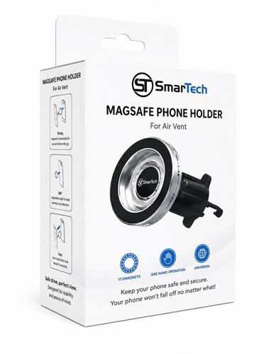 מעמד מגסייף אחיזה כפולה למזגן SmarTech M110 - עם 17 מגנטי N52 לאחיזה חזקה במיוחד